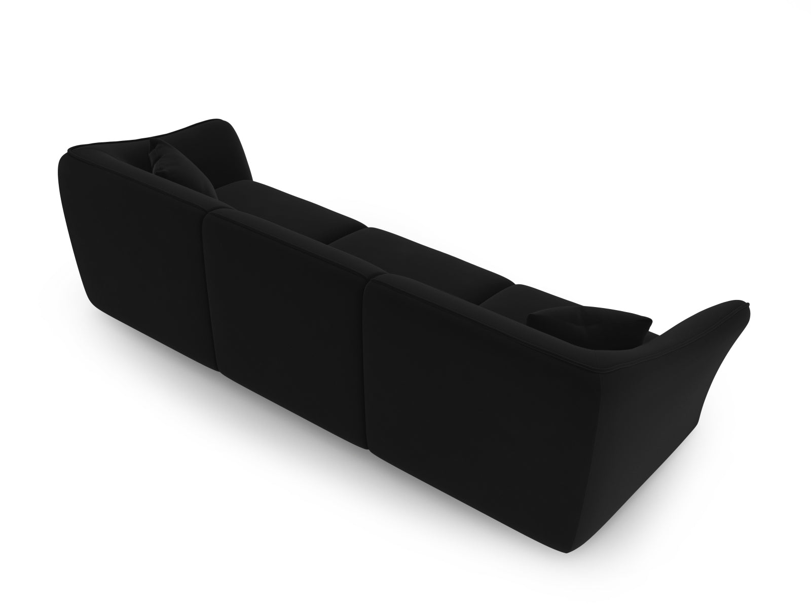Tokyo Velour Modular Sofa 5 Sitzer in Black präsentiert im Onlineshop von KAQTU Design AG. 5er Sofa ist von Cosmopolitan Design