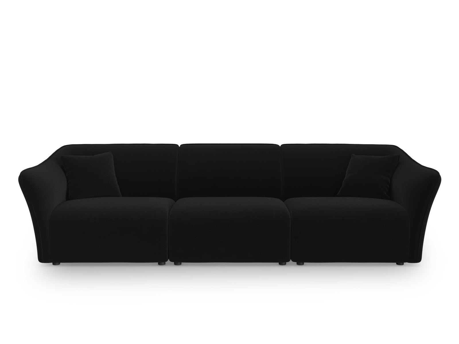 Tokyo Velour Modular Sofa 5 Sitzer in Black präsentiert im Onlineshop von KAQTU Design AG. 5er Sofa ist von Cosmopolitan Design