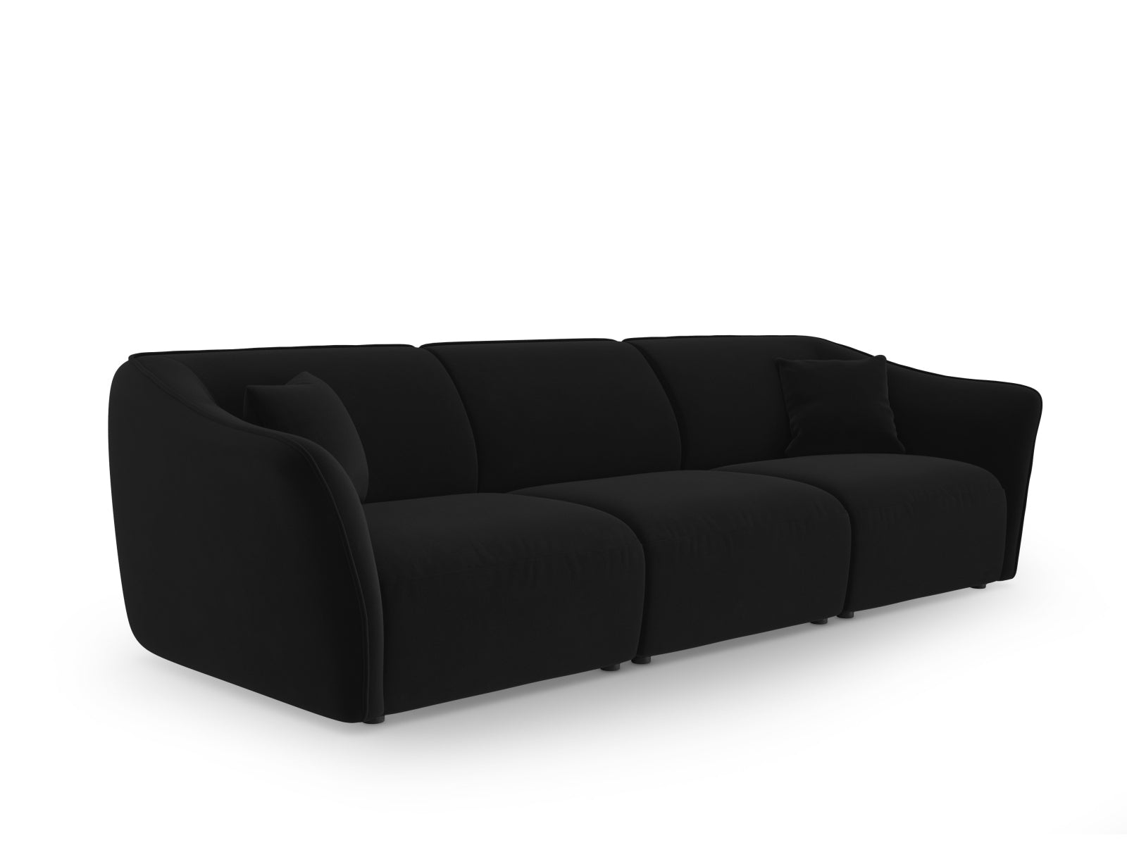 Tokyo Velour Modular Sofa 5 Sitzer in Black präsentiert im Onlineshop von KAQTU Design AG. 5er Sofa ist von Cosmopolitan Design