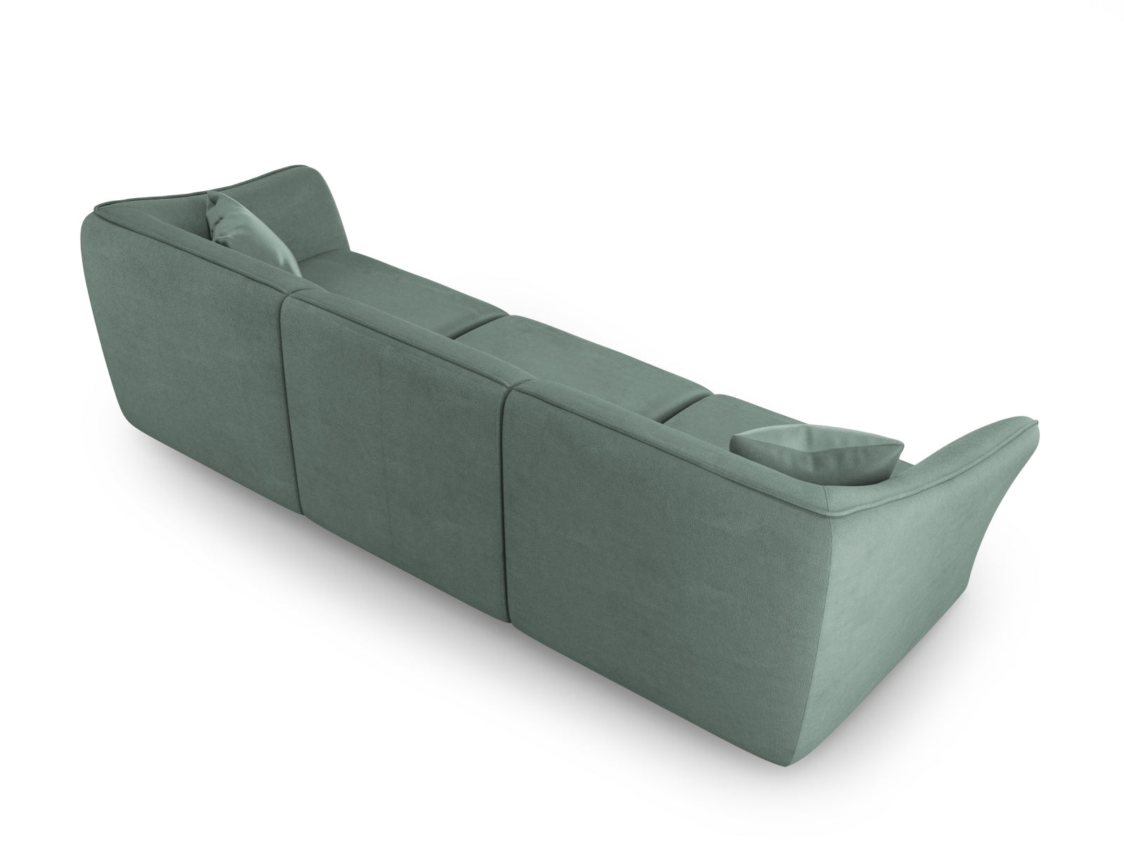 Tokyo Boucle Modular Sofa 5 Sitzer in Mint präsentiert im Onlineshop von KAQTU Design AG. 5er Sofa ist von Cosmopolitan Design