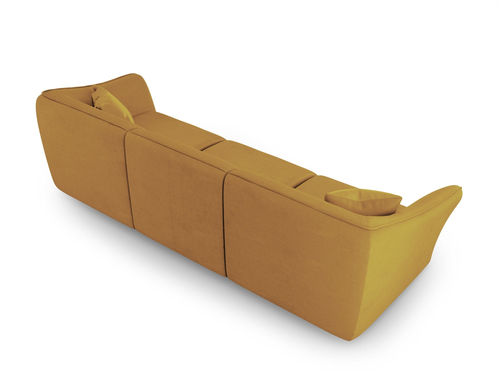 Tokyo Boucle Modular Sofa 5 Sitzer in Mustard präsentiert im Onlineshop von KAQTU Design AG. 5er Sofa ist von Cosmopolitan Design