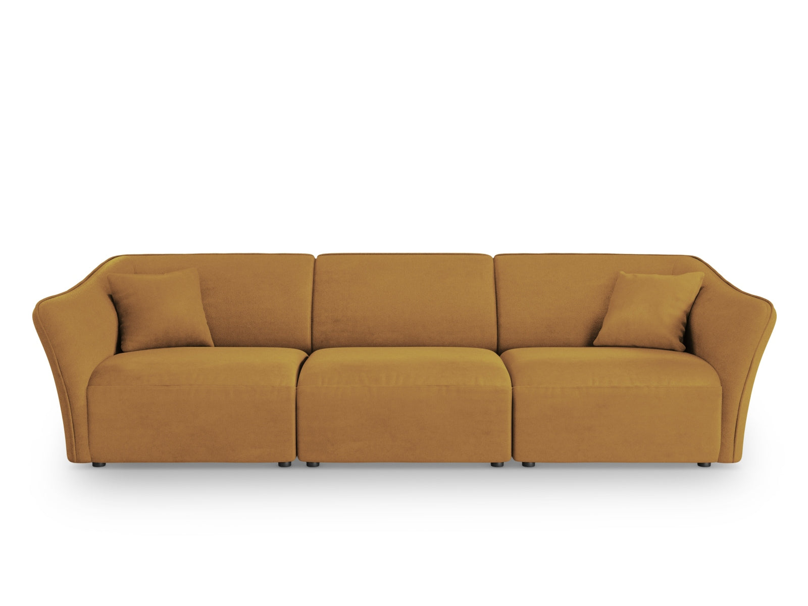 Tokyo Boucle Modular Sofa 5 Sitzer in Mustard präsentiert im Onlineshop von KAQTU Design AG. 5er Sofa ist von Cosmopolitan Design
