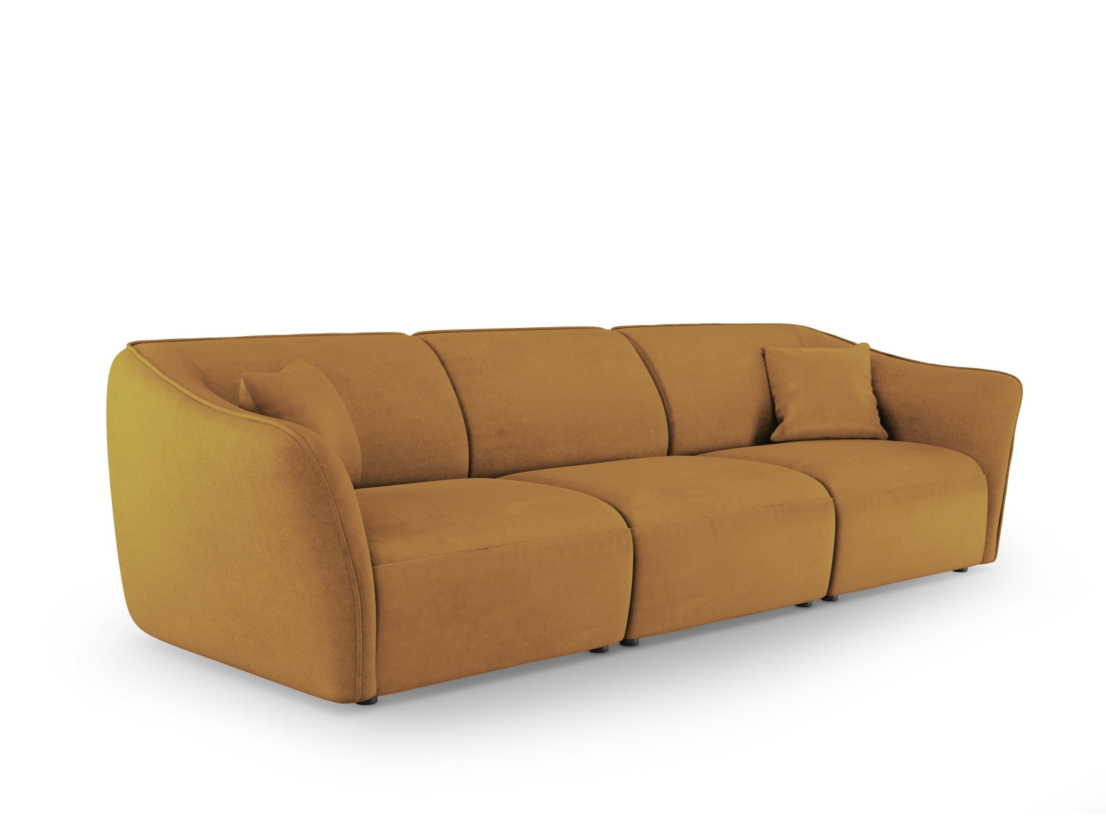 Tokyo Boucle Modular Sofa 5 Sitzer in Mustard präsentiert im Onlineshop von KAQTU Design AG. 5er Sofa ist von Cosmopolitan Design