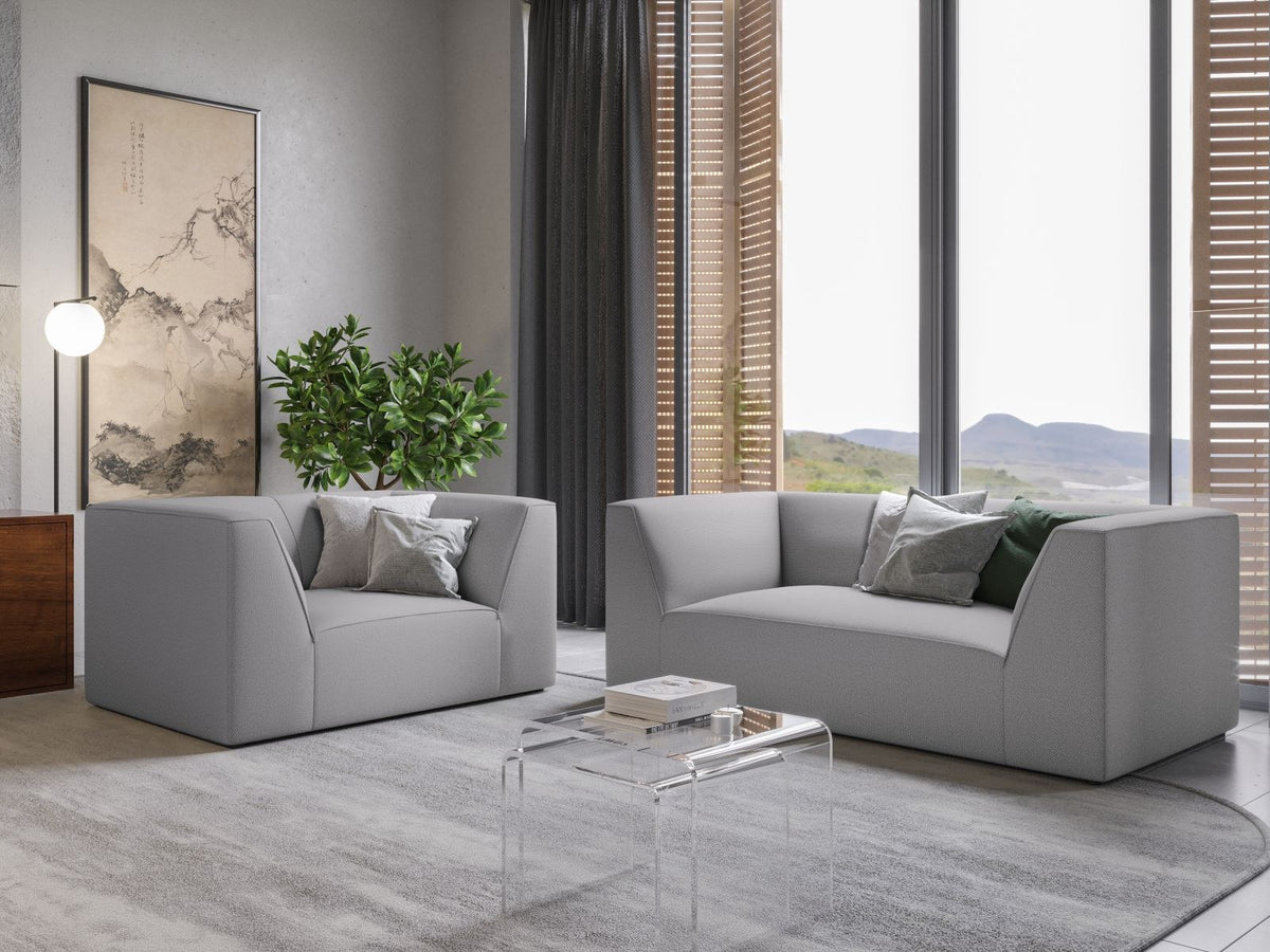 Sessel Siena 1-Sitzer von Cosmopolitan Design mit gelbem Ottawa-Stoffbezug, Massivholzrahmen und schwarzen Kunststoffbeinen aus Polypropylen.