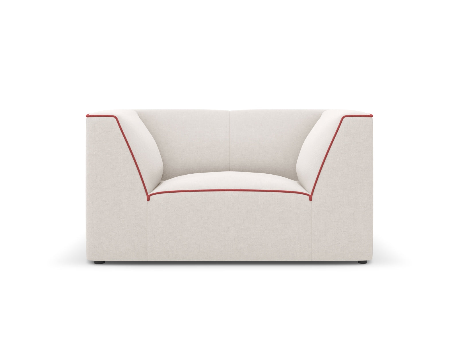 Oslo Sessel 1 Sitzer in Grey Beige Melange, Terracotta präsentiert im Onlineshop von KAQTU Design AG. Sessel ist von Cosmopolitan Design