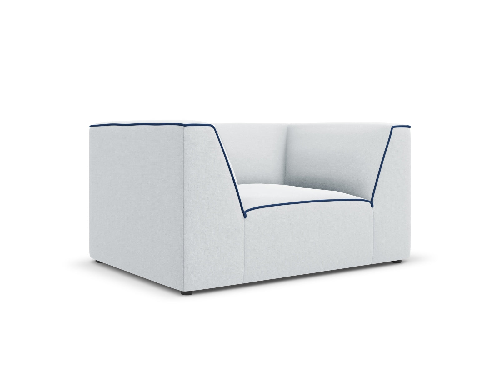 Oslo Sessel 1 Sitzer in Light Grey, Royal Blue präsentiert im Onlineshop von KAQTU Design AG. Sessel ist von Cosmopolitan Design