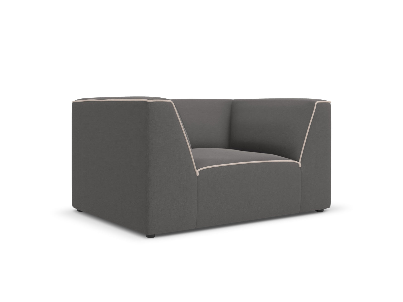 Oslo Sessel 1 Sitzer in Grey, Grey Beige Melange präsentiert im Onlineshop von KAQTU Design AG. Sessel ist von Cosmopolitan Design