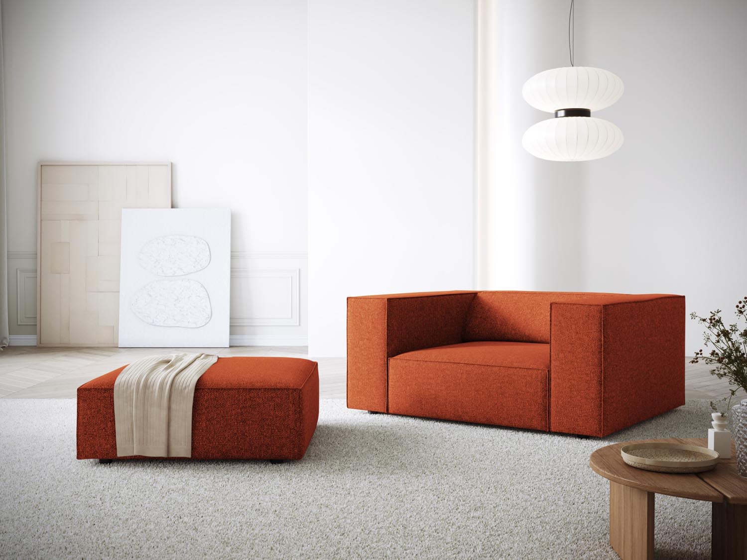 Arendal Sessel 1 Sitz in Terracotta präsentiert im Onlineshop von KAQTU Design AG. Sessel ist von Cosmopolitan Design