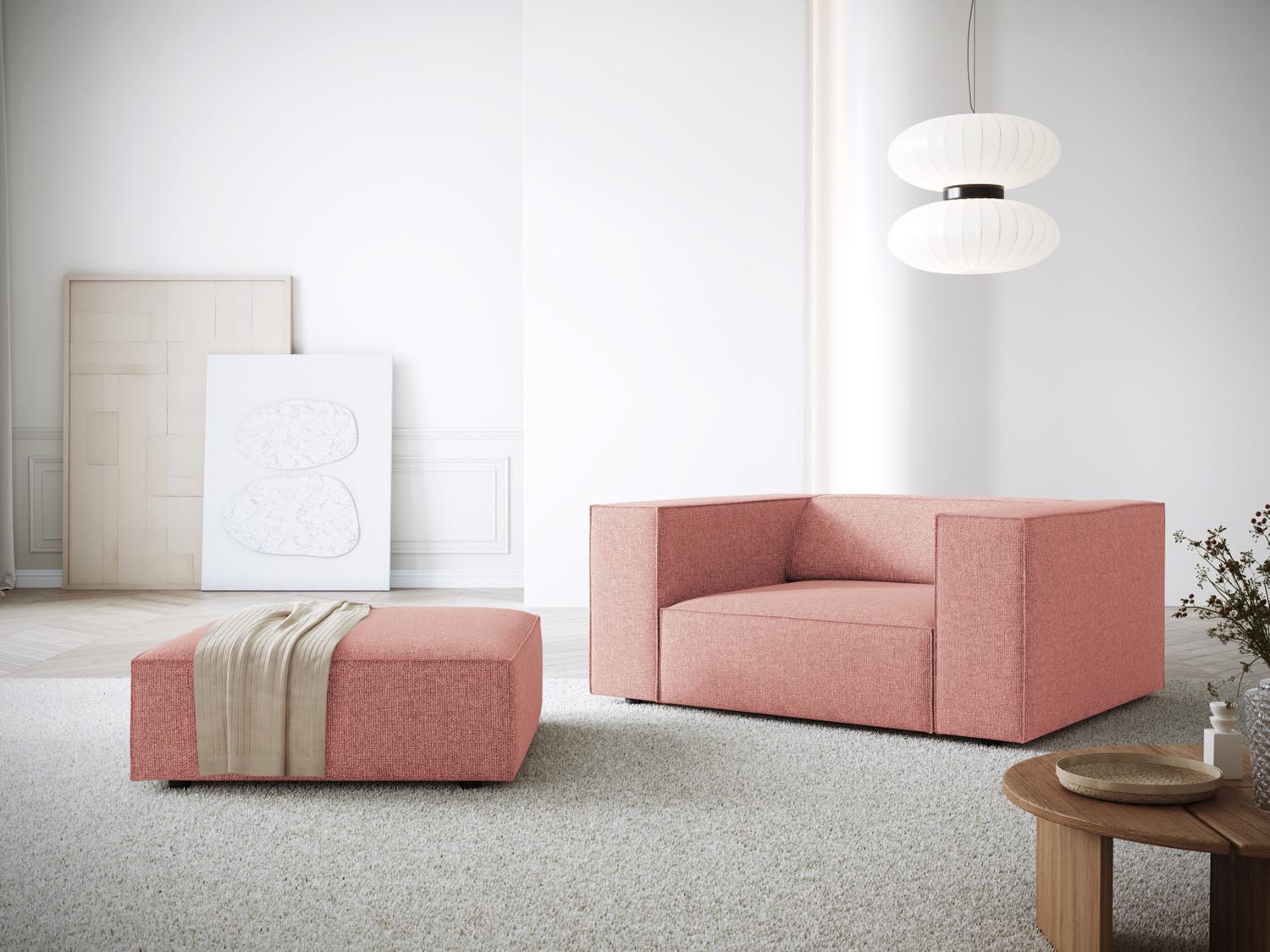 Arendal Sessel 1 Sitz in Pink präsentiert im Onlineshop von KAQTU Design AG. Sessel ist von Cosmopolitan Design