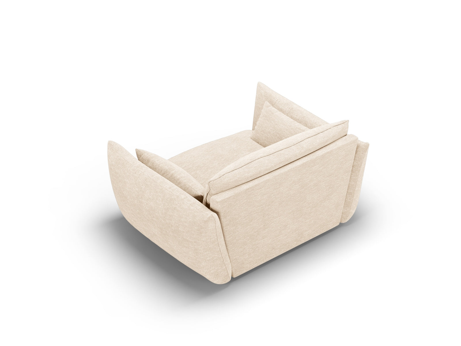 Eleganter 1-Sitzer Sessel Matera in sanftem Beige, ideal für stilvolle Wohnräume und entspannende Rückzugsorte, von Cosmopolitan Design.