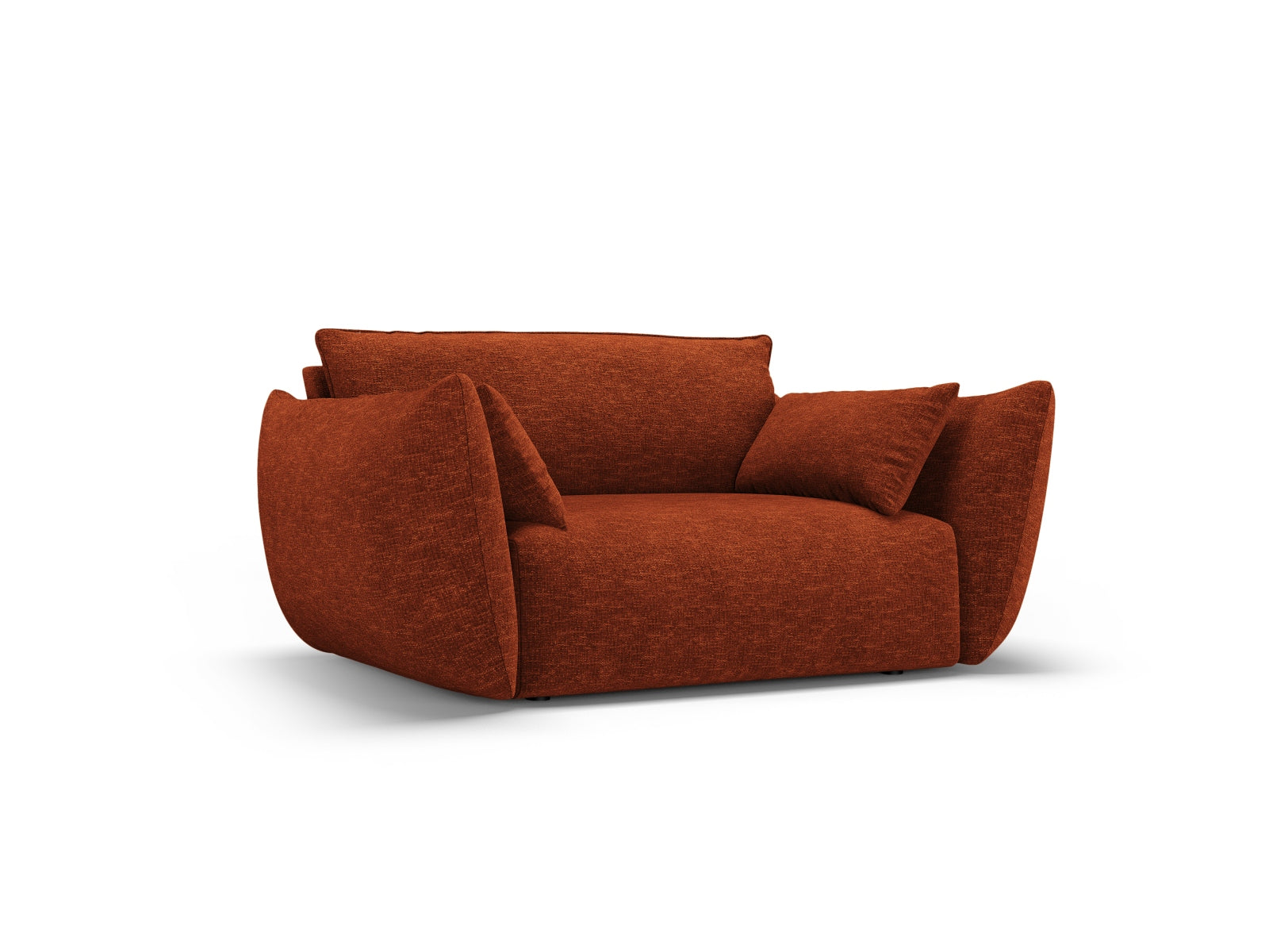 Eleganter 1-Sitzer Sessel Matera in warmem Terracotta, ideal für stilvolle Wohnräume, von Cosmopolitan Design.
