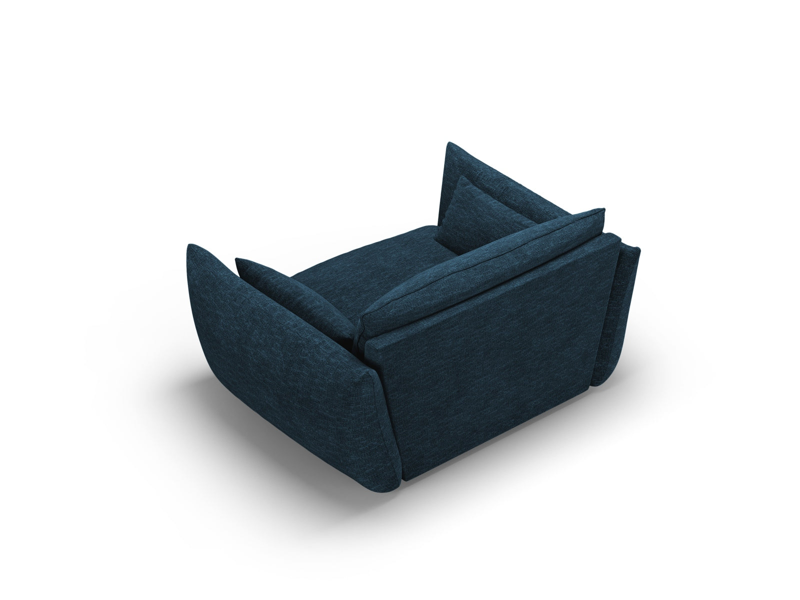 Eleganter 1-Sitzer Sessel Matera in Royal Blue, ideal für gemütliche Leseecken oder als stilvolles Möbelstück in Ihrem Wohnraum.