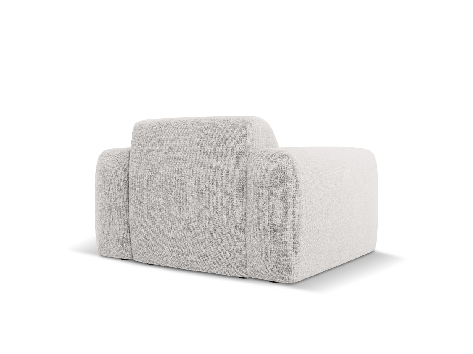 Eleganter Nolio Sessel in zartem Hellgrau, ideal für stilvolle Wohnräume und entspannte Leseecken.