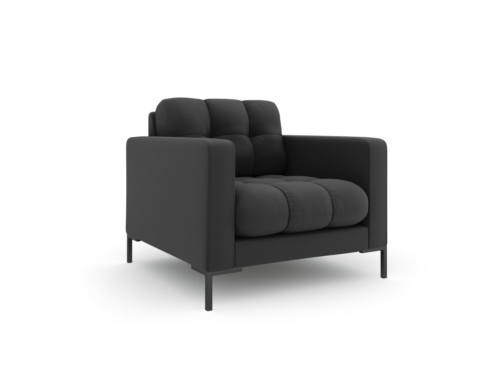 Eleganter 1-Sitzer Sessel Bali in Dunkelgrau, ideal für stilvolle Wohnräume, präsentiert von Cosmopolitan Design.