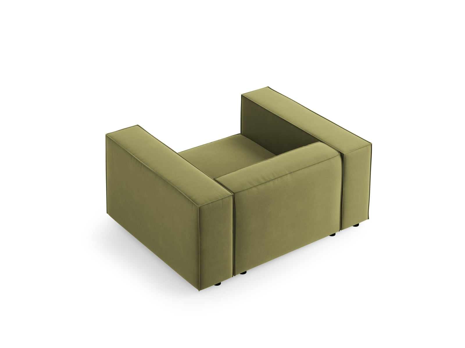 Arendal Velour Sessel 1 Sitz in Light Green präsentiert im Onlineshop von KAQTU Design AG. Sessel ist von Cosmopolitan Design