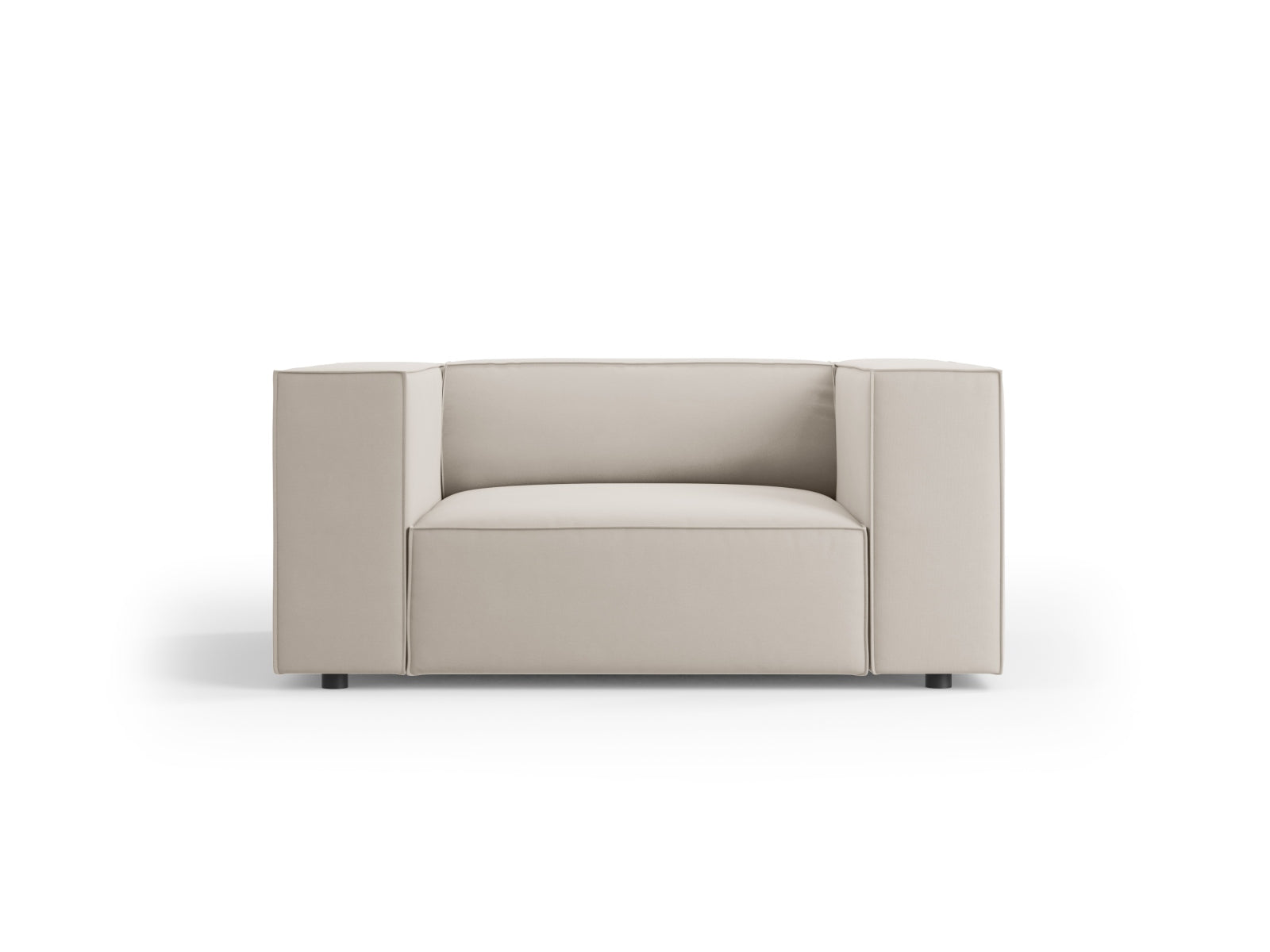 Arendal Velour Sessel 1 Sitz in Ecru präsentiert im Onlineshop von KAQTU Design AG. Sessel ist von Cosmopolitan Design