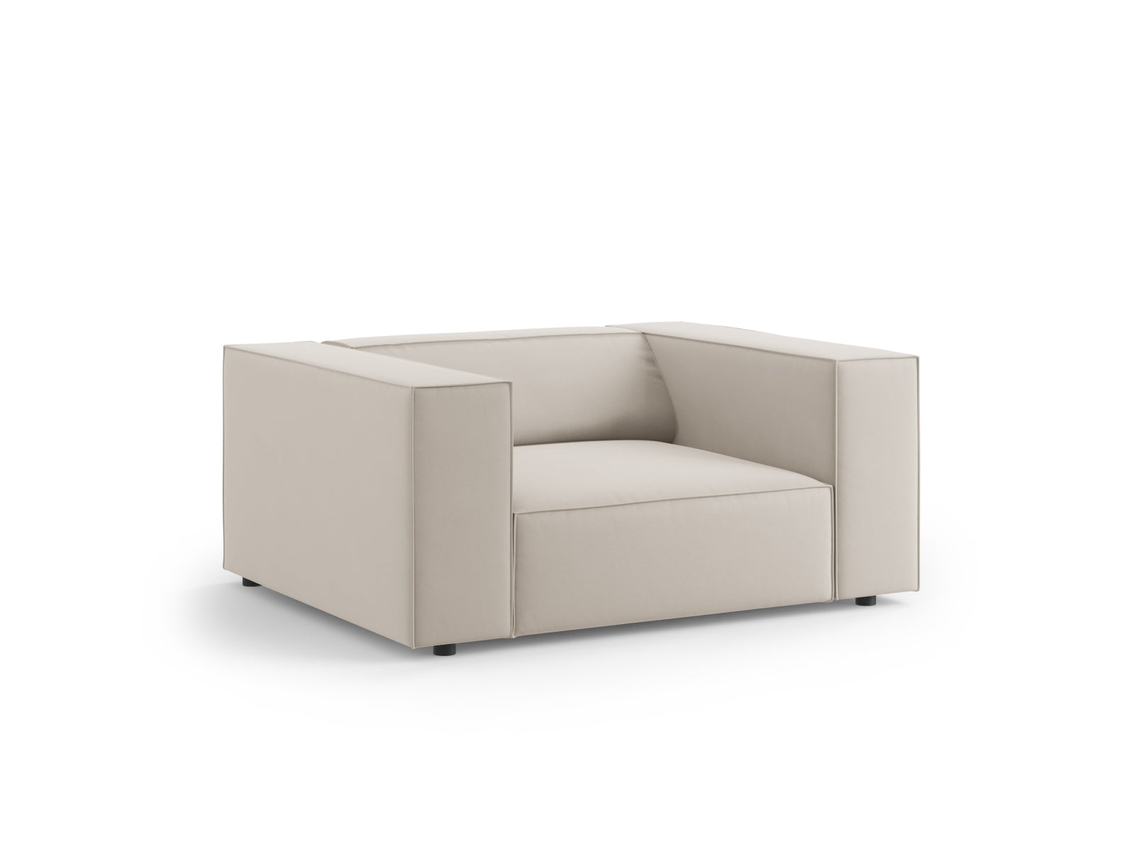 Arendal Velour Sessel 1 Sitz in Ecru präsentiert im Onlineshop von KAQTU Design AG. Sessel ist von Cosmopolitan Design