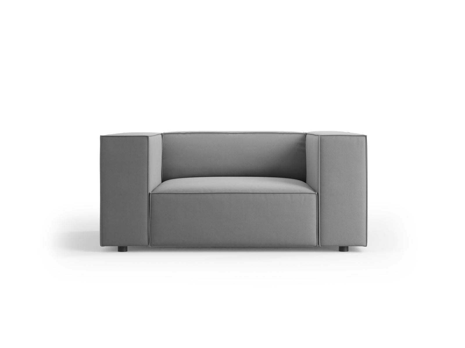 Arendal Velour Sessel 1 Sitz in Light Grey präsentiert im Onlineshop von KAQTU Design AG. Sessel ist von Cosmopolitan Design