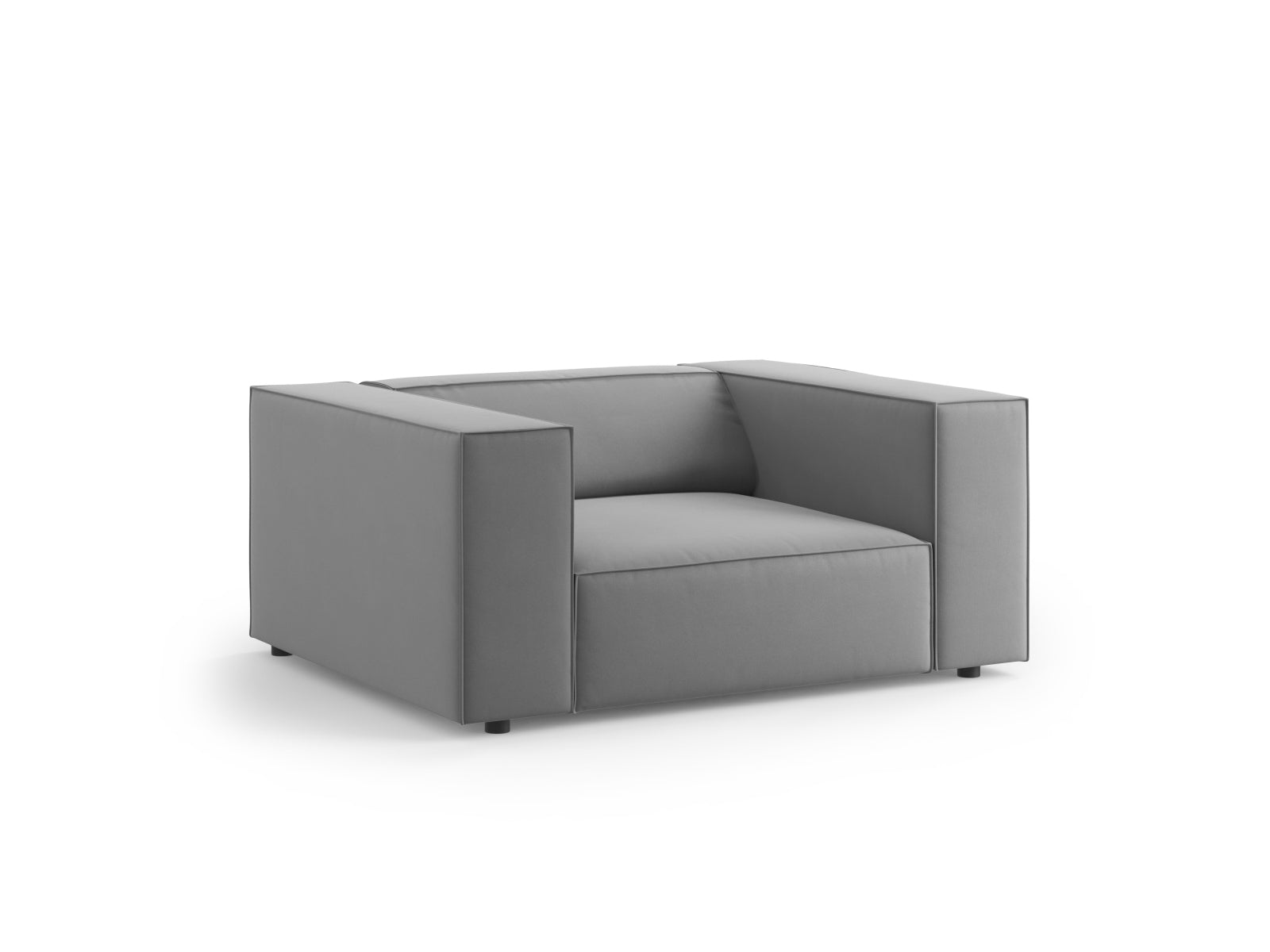Arendal Velour Sessel 1 Sitz in Light Grey präsentiert im Onlineshop von KAQTU Design AG. Sessel ist von Cosmopolitan Design