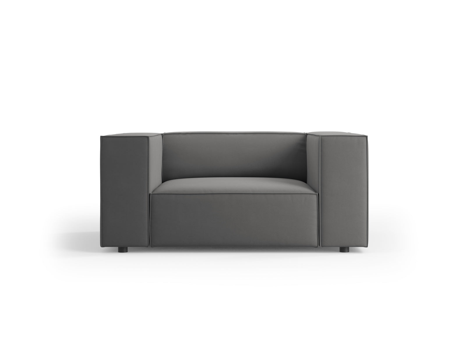 Arendal Velour Sessel 1 Sitz in Warm grey präsentiert im Onlineshop von KAQTU Design AG. Sessel ist von Cosmopolitan Design