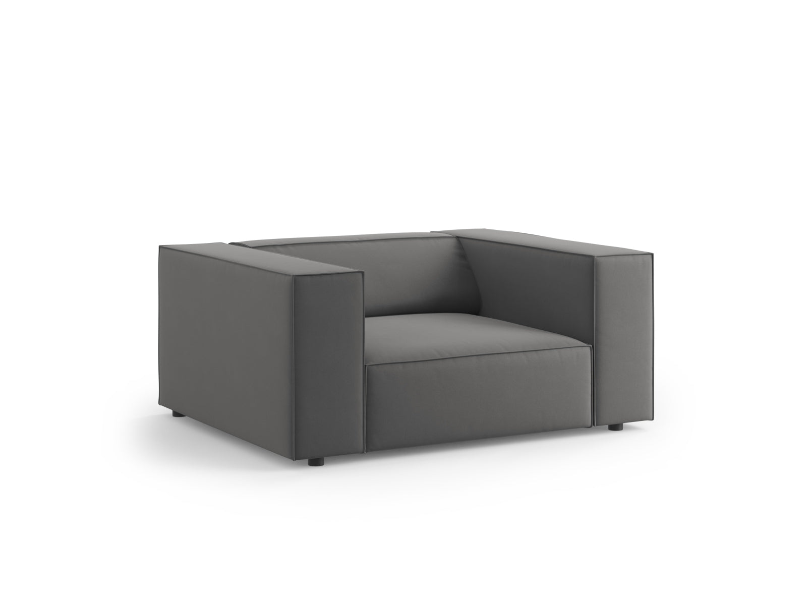 Arendal Velour Sessel 1 Sitz in Warm grey präsentiert im Onlineshop von KAQTU Design AG. Sessel ist von Cosmopolitan Design