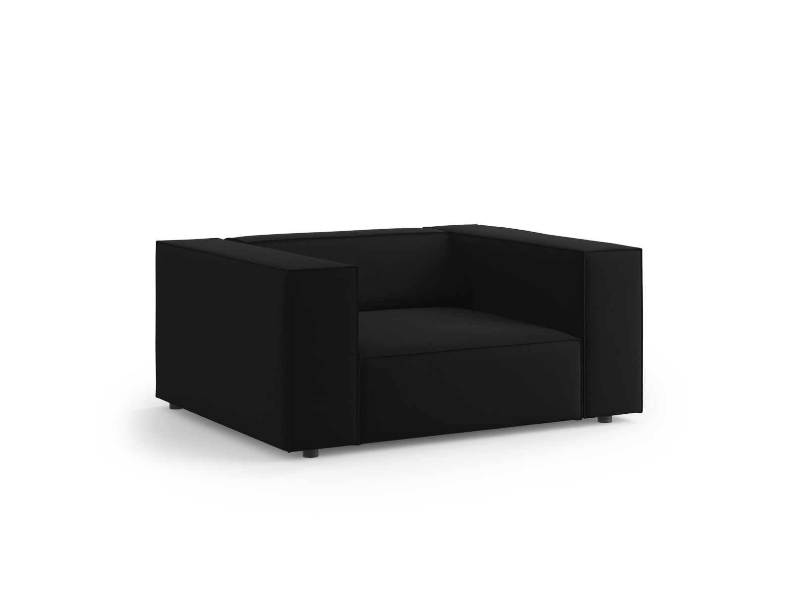 Arendal Velour Sessel 1 Sitz in Black präsentiert im Onlineshop von KAQTU Design AG. Sessel ist von Cosmopolitan Design