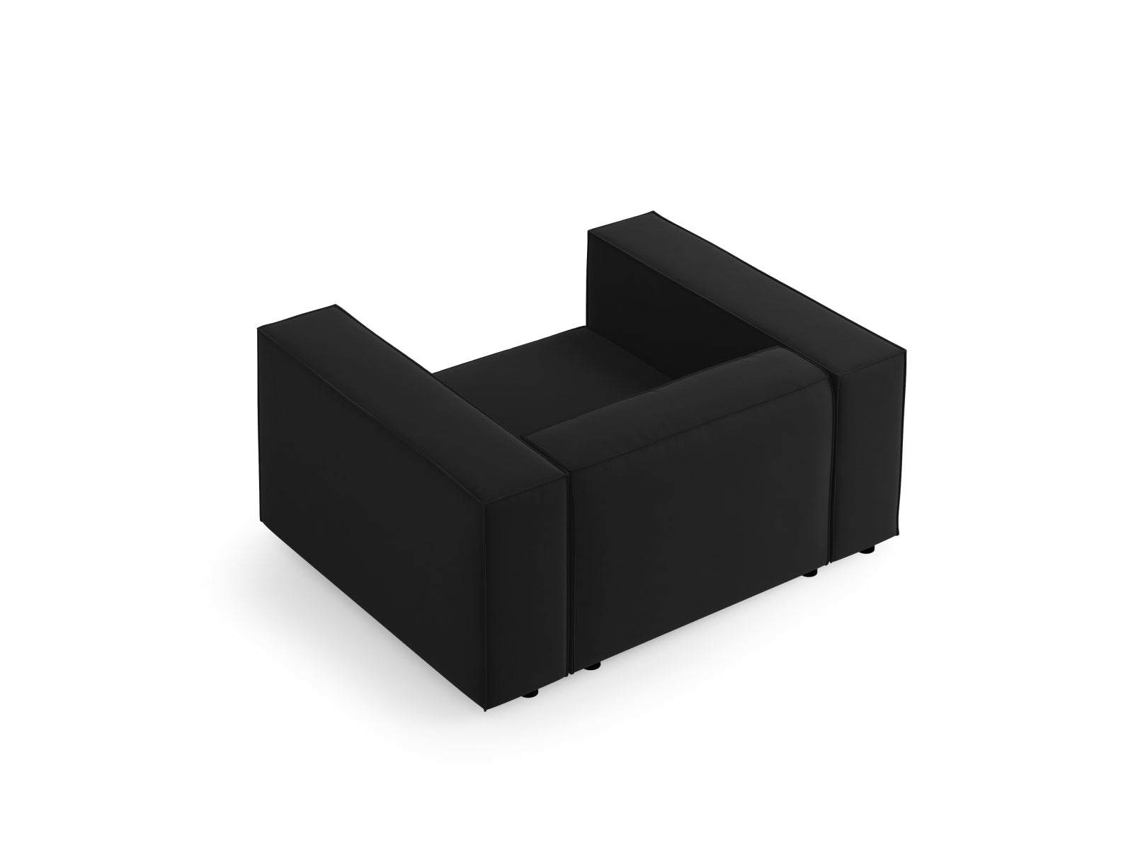Arendal Velour Sessel 1 Sitz in Black präsentiert im Onlineshop von KAQTU Design AG. Sessel ist von Cosmopolitan Design