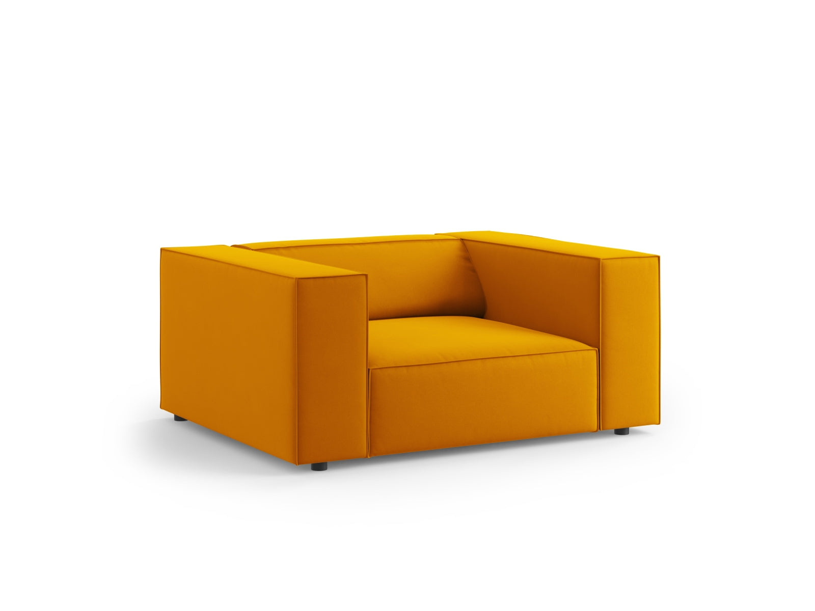 Arendal Velour Sessel 1 Sitz in Yellow präsentiert im Onlineshop von KAQTU Design AG. Sessel ist von Cosmopolitan Design