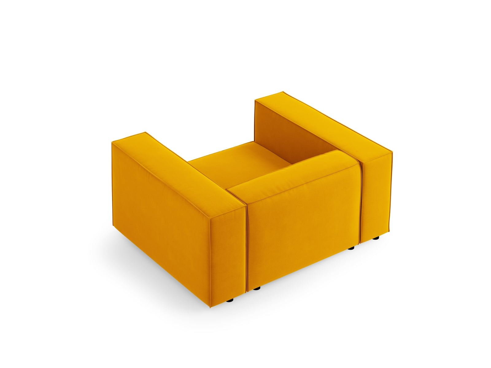 Arendal Velour Sessel 1 Sitz in Yellow präsentiert im Onlineshop von KAQTU Design AG. Sessel ist von Cosmopolitan Design