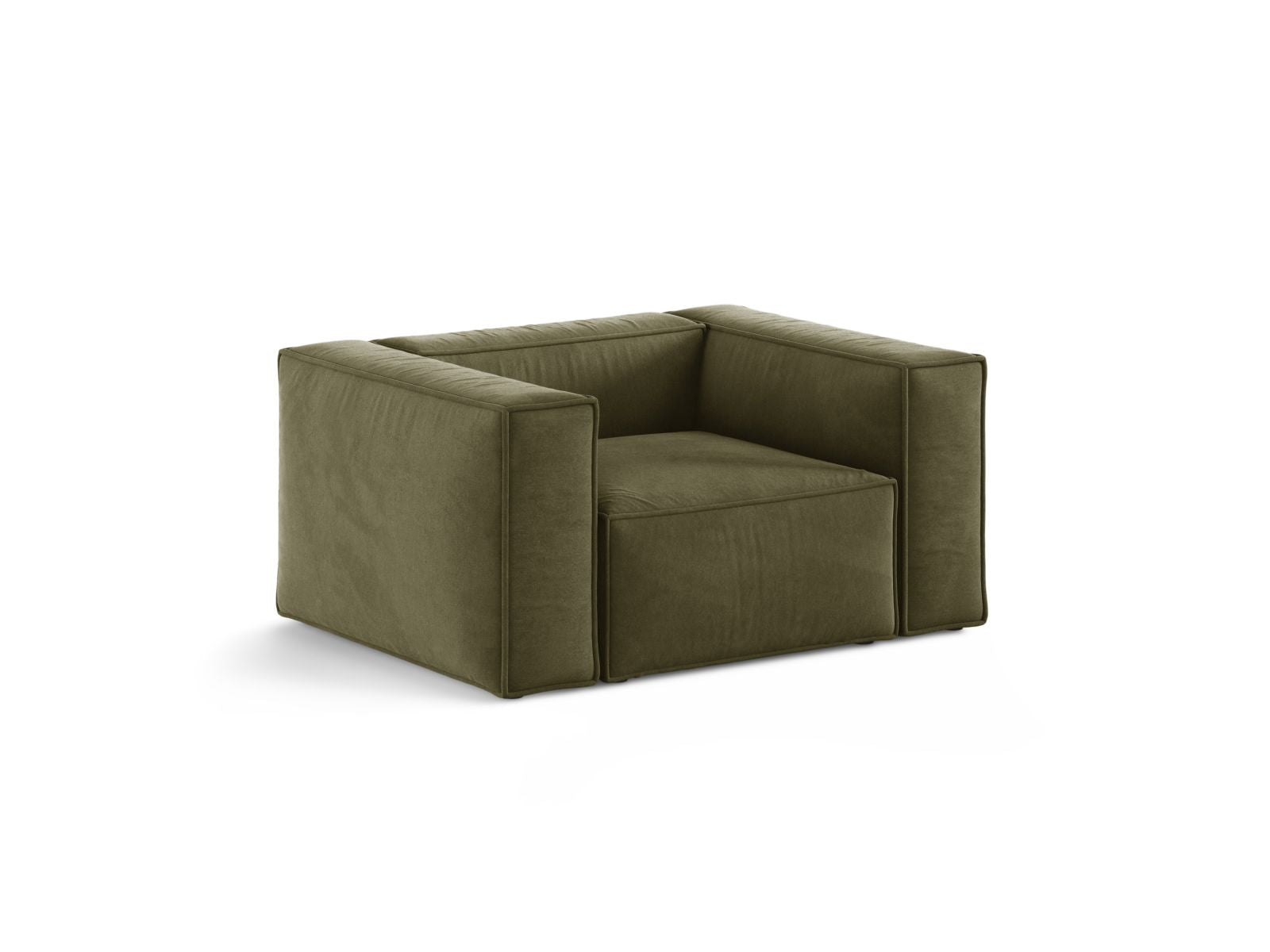 Eleganter 1-Sitzer Sessel Aveiro in sanftem Lichtgrün, ideal für stilvolle Wohnräume, präsentiert von Cosmopolitan Design.