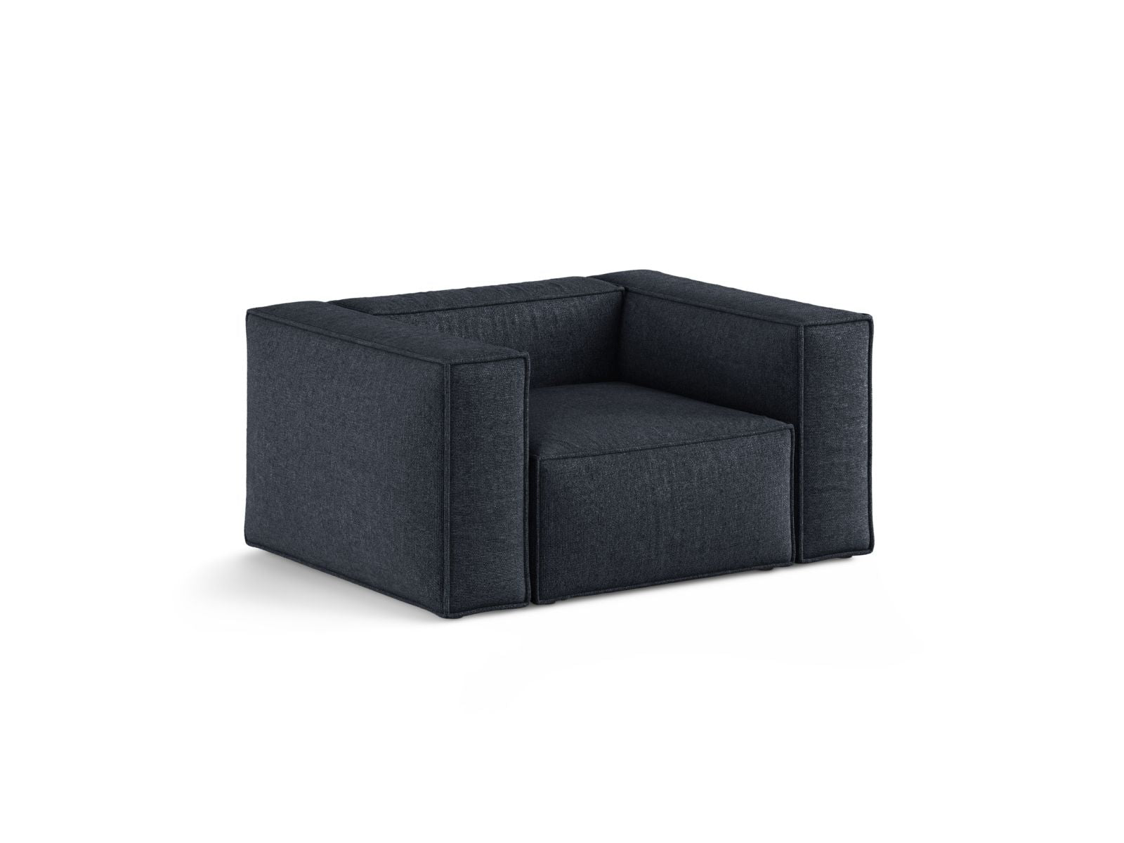 Eleganter 1-Sitzer Sessel Aveiro in Navy Blue-Eden, stilvolles Design von Cosmopolitan Design für modernes Wohnen.