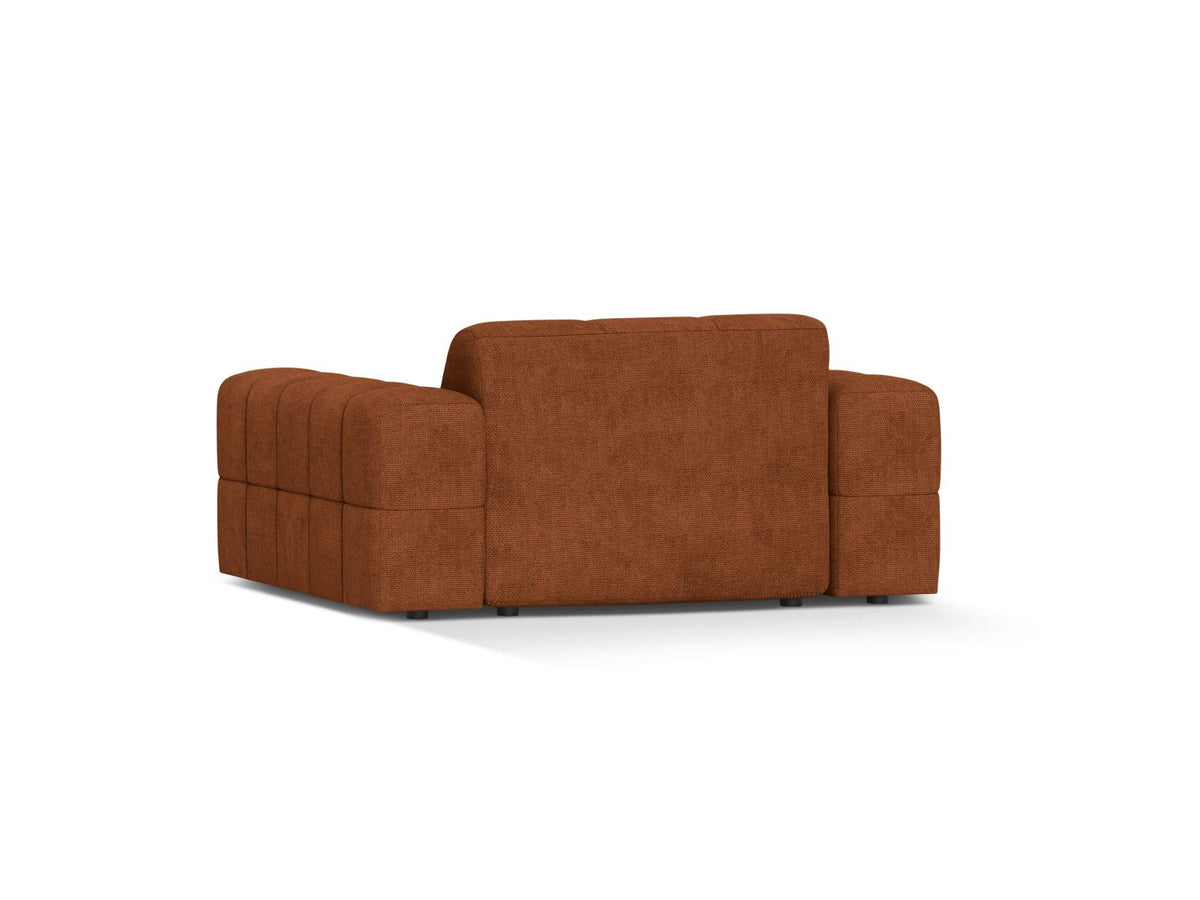 1-Sitzer Sessel Chicago von Cosmopolitan Design in Light Beige-Eden mit Chenille-Stoffbezug und schwarzen Kunststoffbeinen.