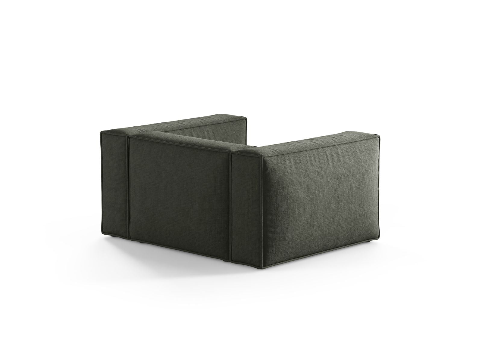 Eleganter 1-Sitzer Sessel Aveiro in trendigem Moosgrün, ideal für stilvolle Wohnräume und entspannte Auszeiten, von Cosmopolitan Design.