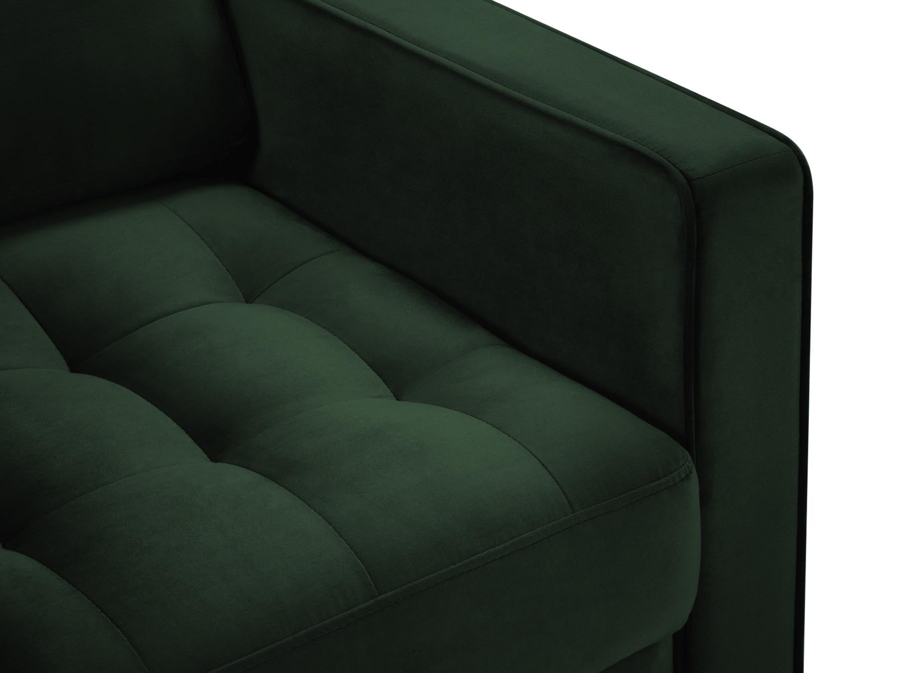 Eleganter 1-Sitzer Sessel Aspen in tiefem Flaschengrün, ideal für gemütliche Leseecken und stilvolle Wohnräume.