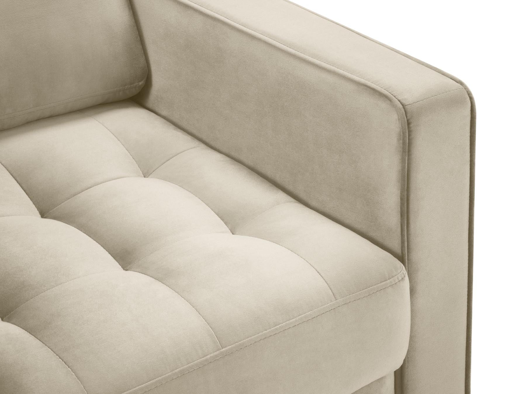 Eleganter 1-Sitzer Sessel Aspen in luxuriösem Dunkelbeige, ideal für moderne Wohnräume, designt von Cosmopolitan Design.