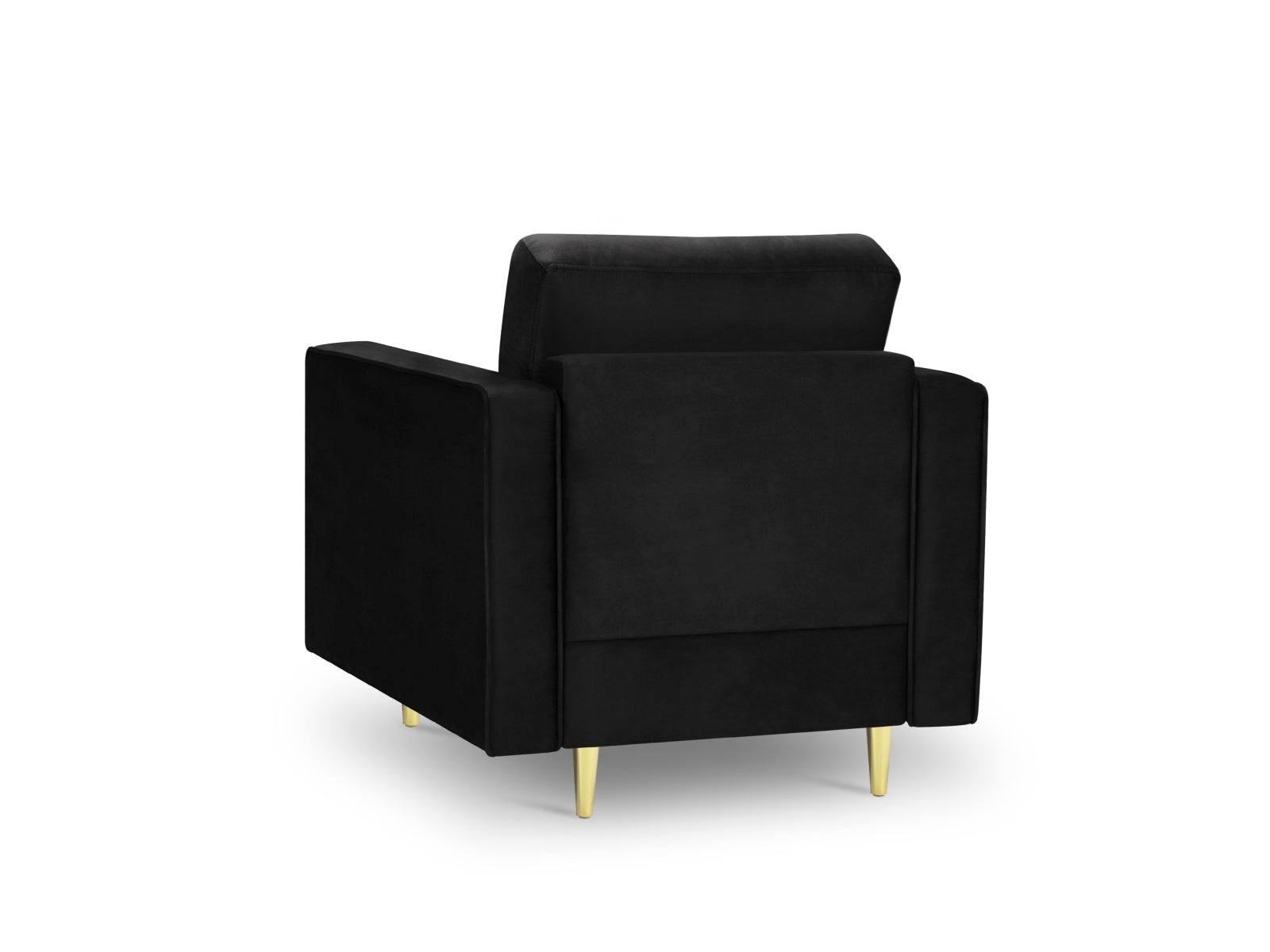 Eleganter 1-Sitzer Sessel Aspen in klassischem Schwarz, ideal für moderne Wohnräume, entworfen von Cosmopolitan Design.