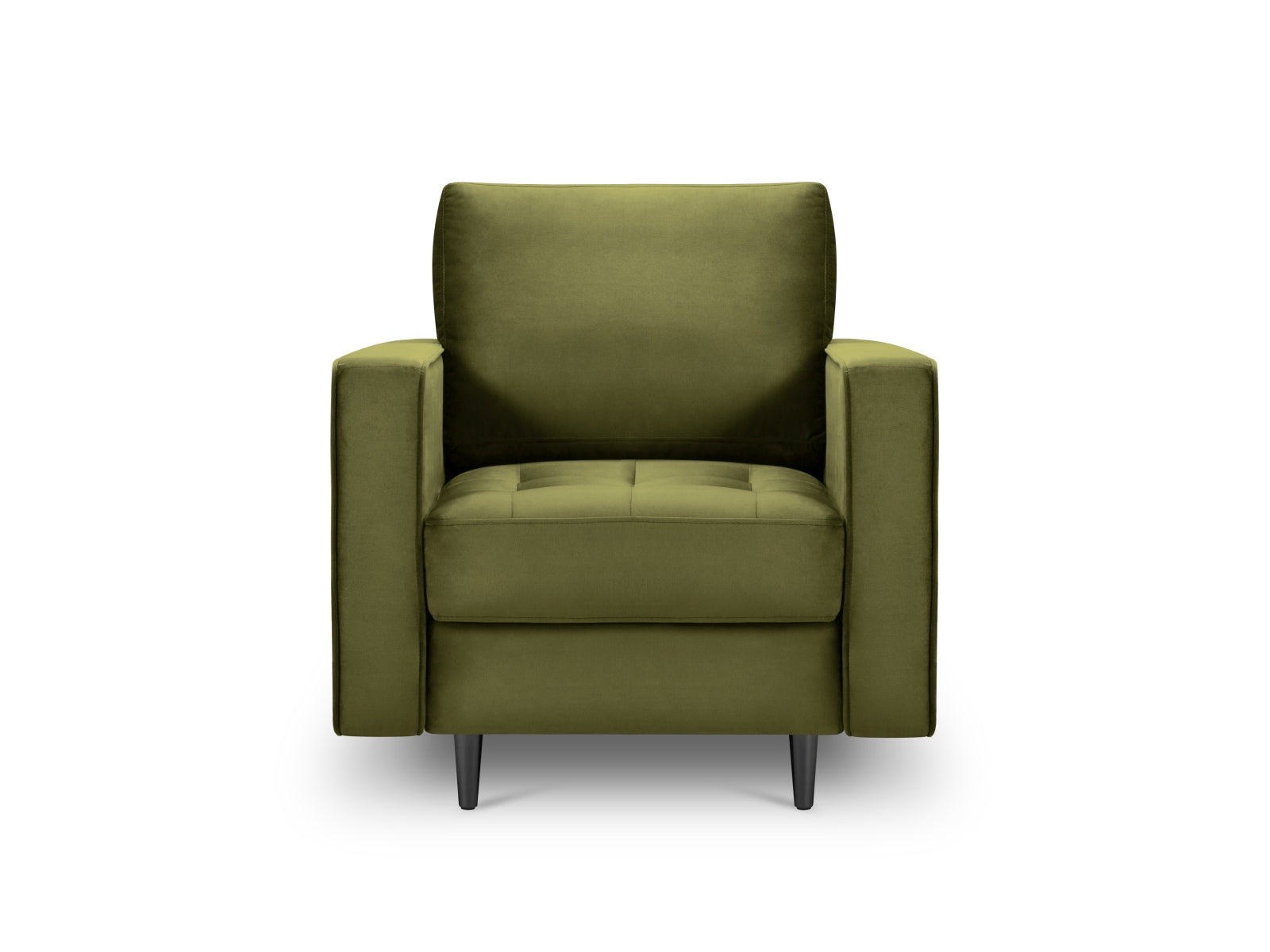 Stylischer 1-Sitzer Sessel Aspen in trendigem Grünton, perfekt für stilvolle Akzente in jedem Wohnbereich von Cosmopolitan Design.