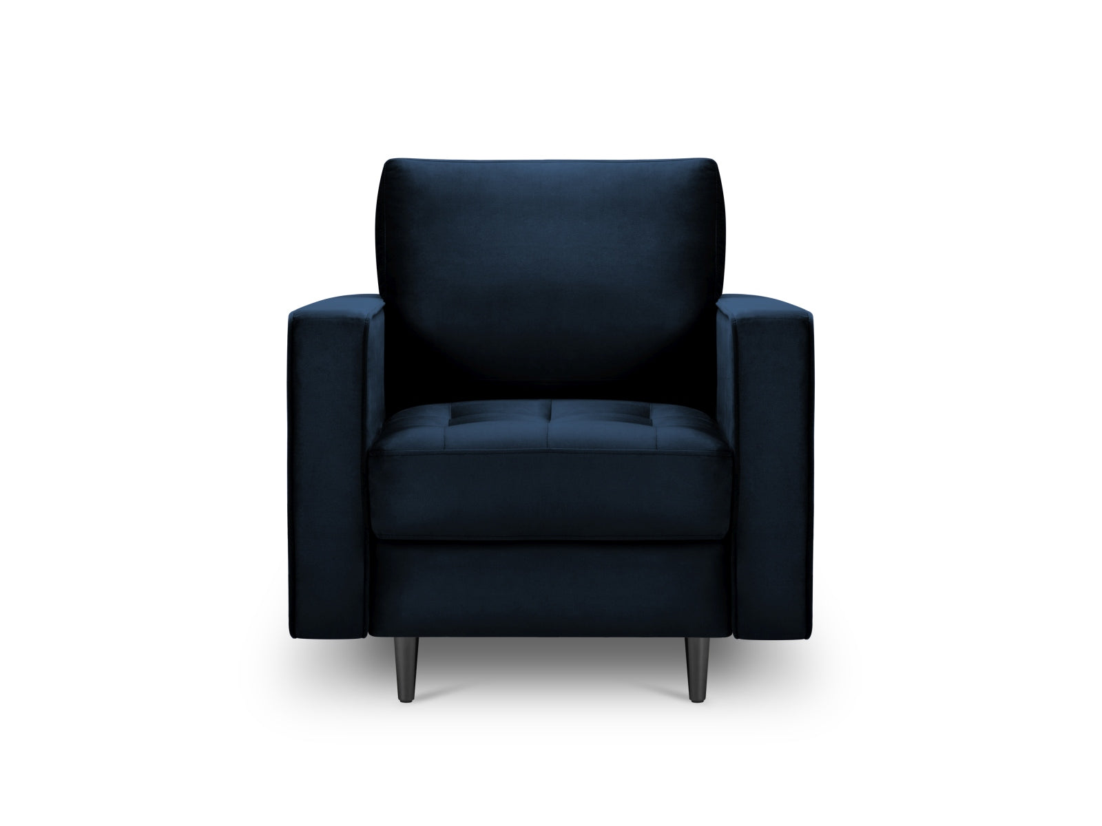 Eleganter 1-Sitzer Sessel Aspen in Royalblau, ideal für stilvolle Wohnräume, präsentiert von Cosmopolitan Design.