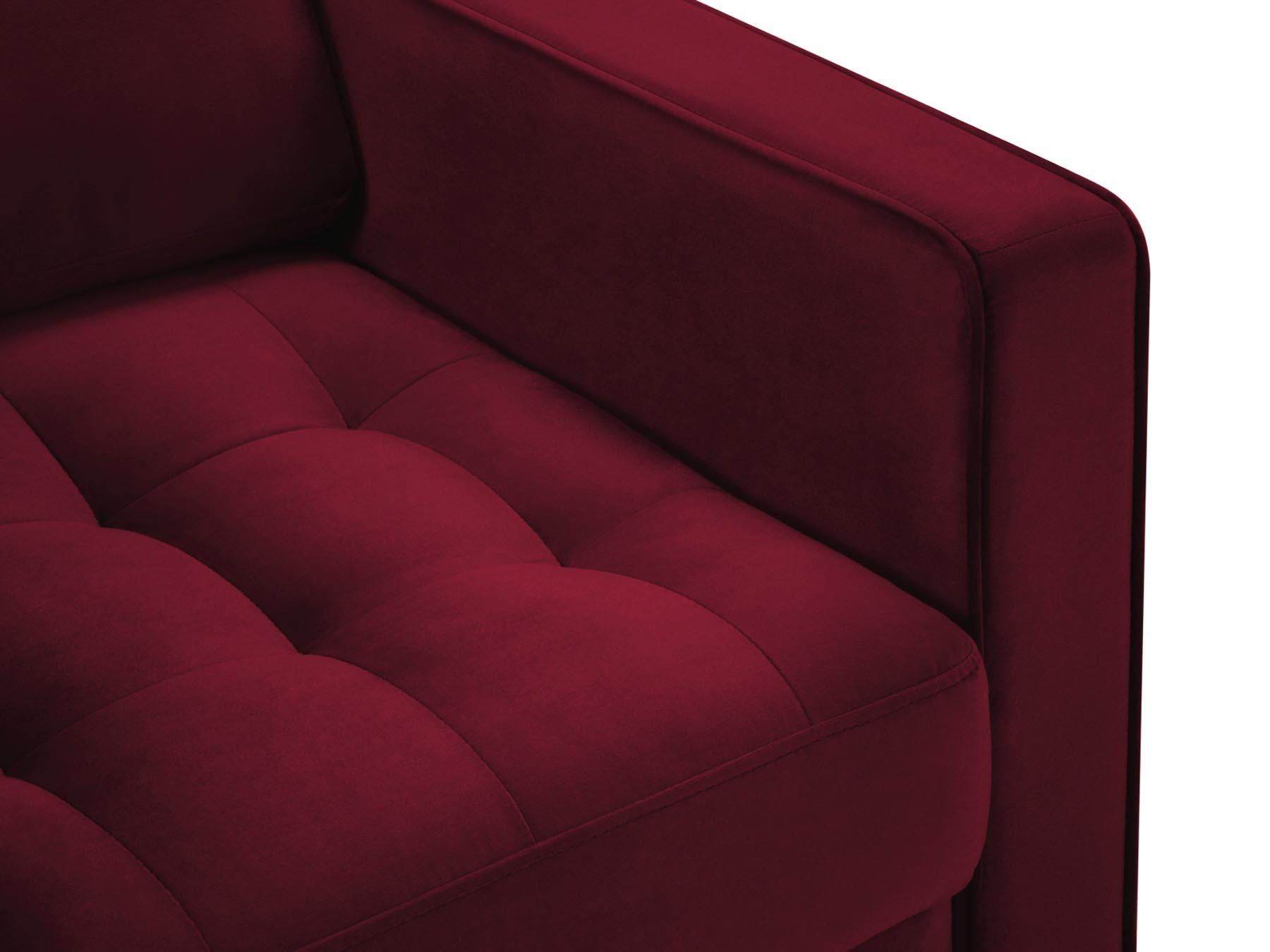 Eleganter 1-Sitzer Sessel Aspen von Cosmopolitan Design, ideal für stilvolle Wohnräume, in einem auffälligen Rot, das Wärme und Komfort ausstrahlt.