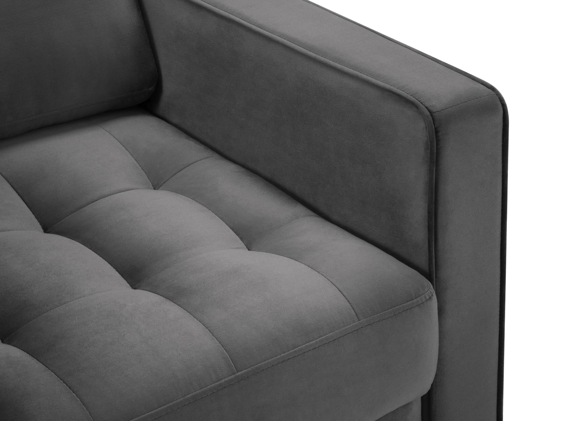Eleganter 1-Sitzer Sessel Aspen in zeitlosem Dunkelgrau, ideal für stilvolle Wohnräume und entspannte Momente, von Cosmopolitan Design.