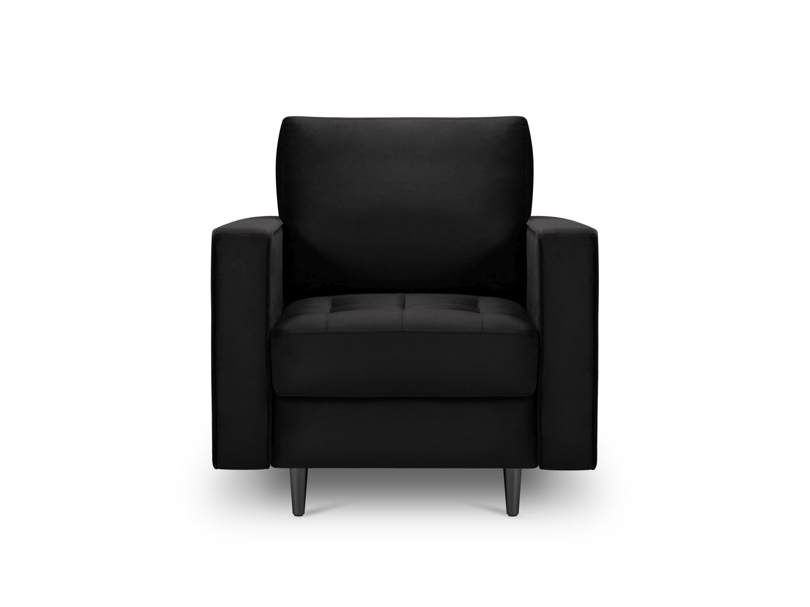 Eleganter 1-Sitzer Sessel Aspen in stilvollem Schwarz, ideal für moderne Wohnräume, präsentiert von Cosmopolitan Design.
