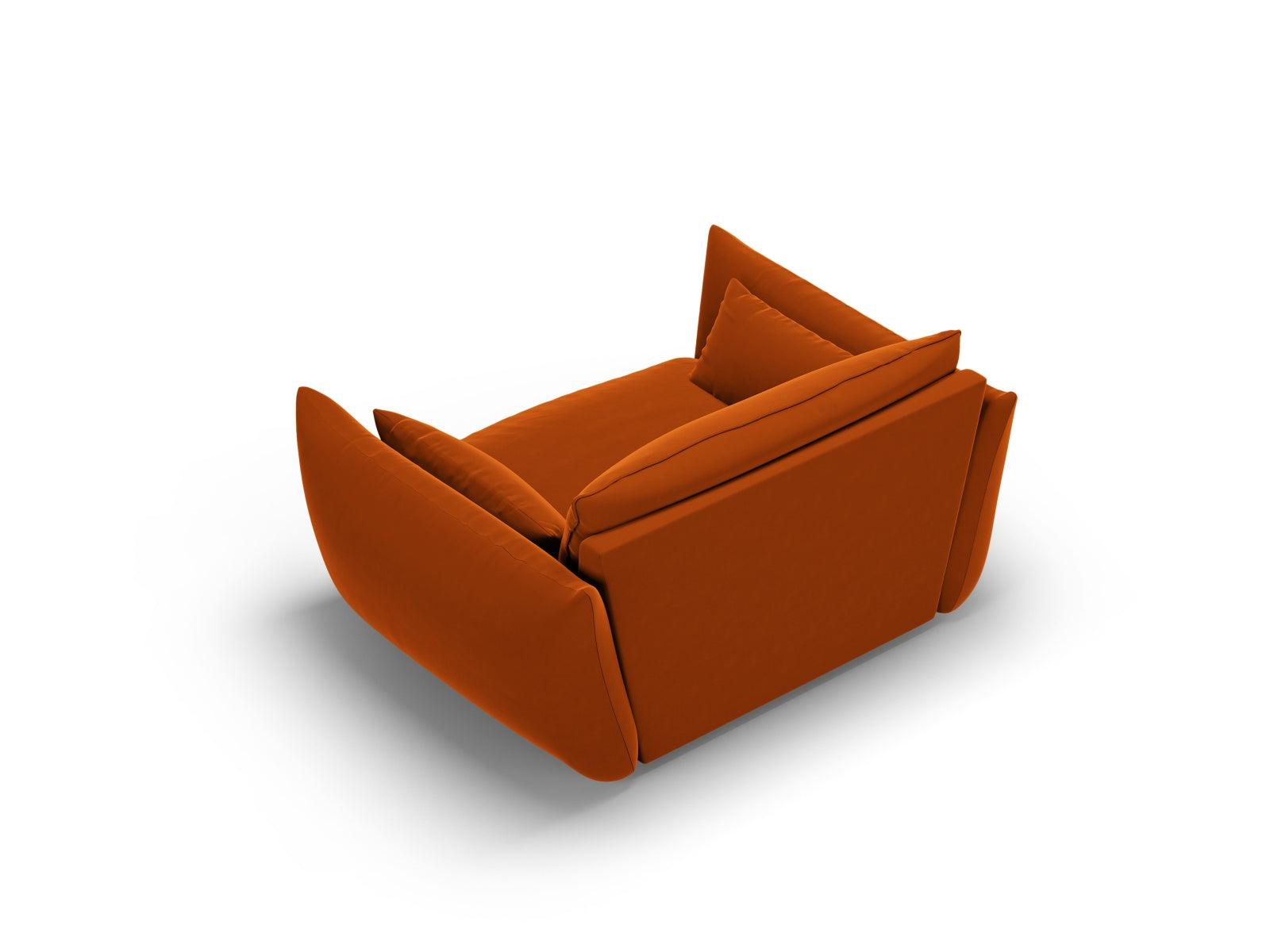 Eleganter 1-Sitzer Sessel Matera in warmem Terracotta, ideal für entspannte Momente und geschmackvolle Wohnräume.