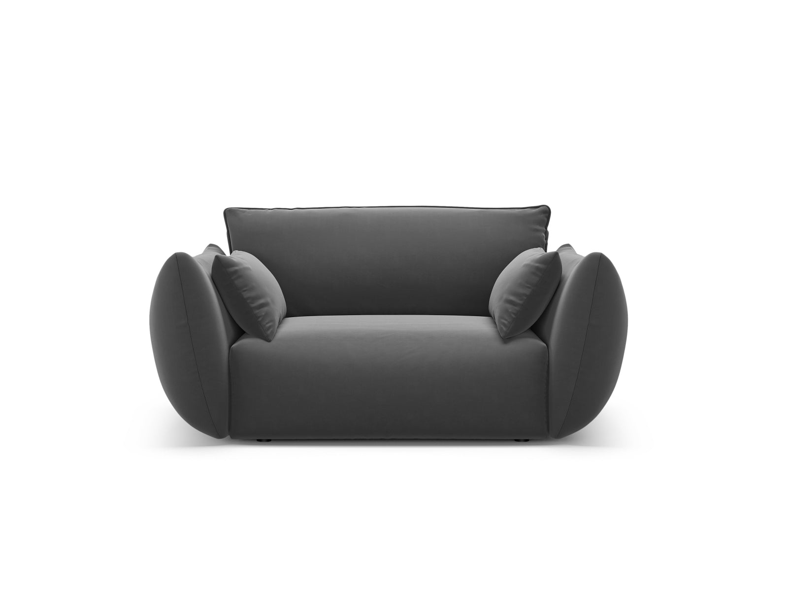 1-Sitzer Sessel Matera in Dark Grey-Salvador präsentiert im Onlineshop von KAQTU Design AG. Sessel ist von Cosmopolitan Design