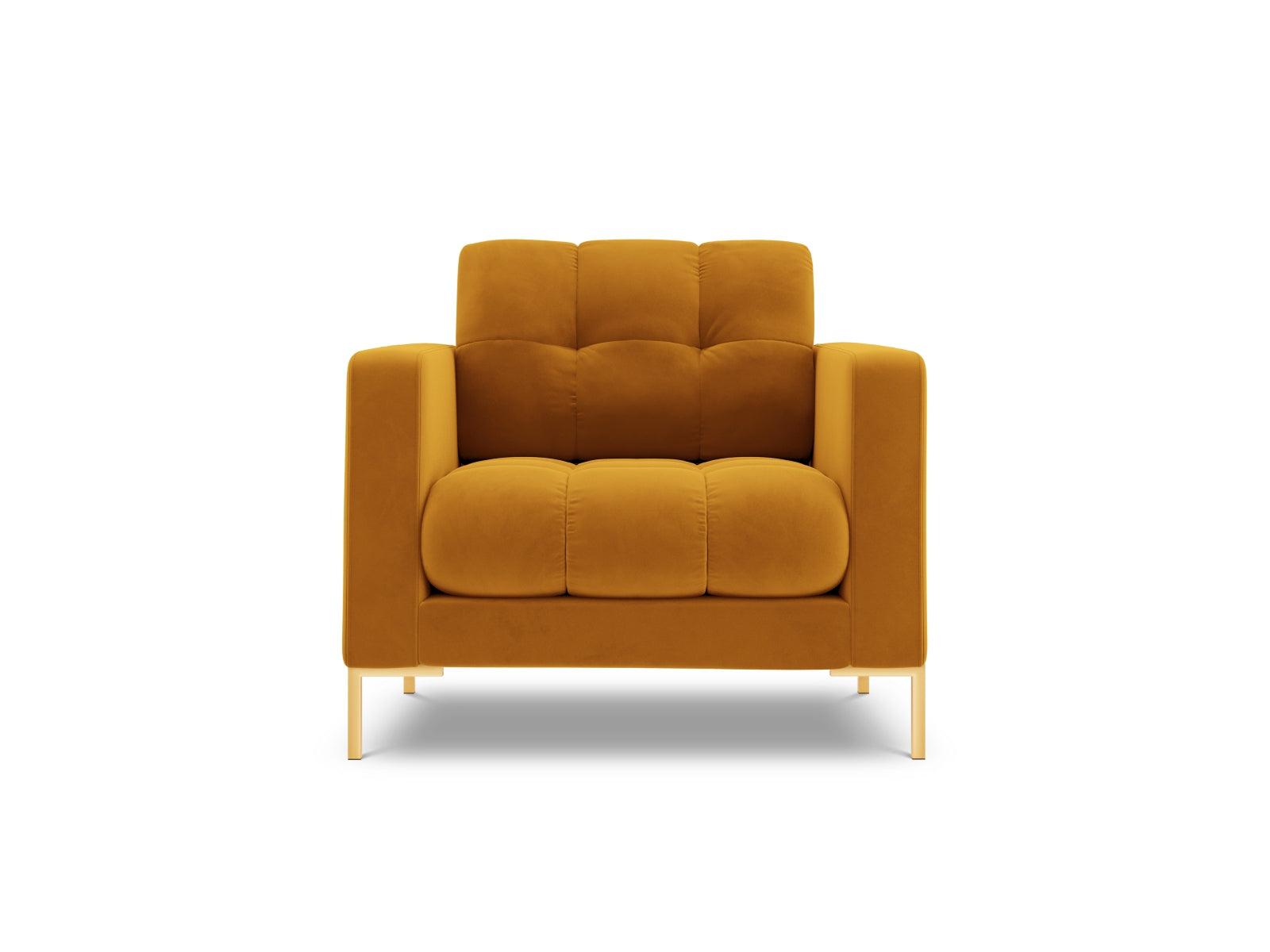 Eleganter 1-Sitzer Sessel Bali in leuchtendem Gelb, perfekt für gemütliche Ecken und stilvolle Akzente in Ihrem Zuhause.