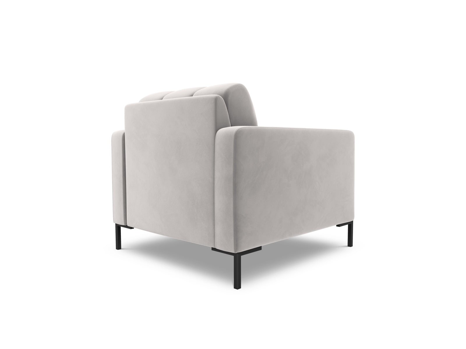 Eleganter 1-Sitzer Sessel Bali in hochwertigem Silver-Bluvel, ideal für entspannte Momente und geschmackvolle Wohnräume von Cosmopolitan Design.