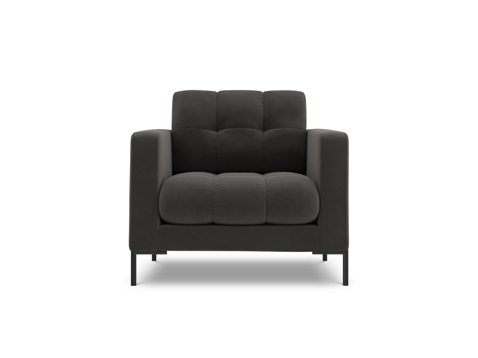 1-Sitzer Sessel Bali in Dark Grey-Bluvel präsentiert im Onlineshop von KAQTU Design AG. Sessel ist von Cosmopolitan Design