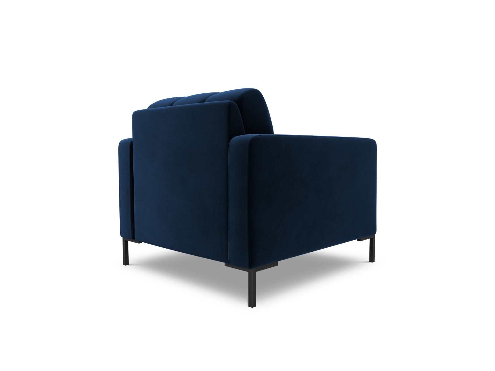 Eleganter 1-Sitzer Sessel Bali in Royal Blue-Bluvel, ideal für gemütliche Leseecken und stilvolle Wohnräume von Cosmopolitan Design.