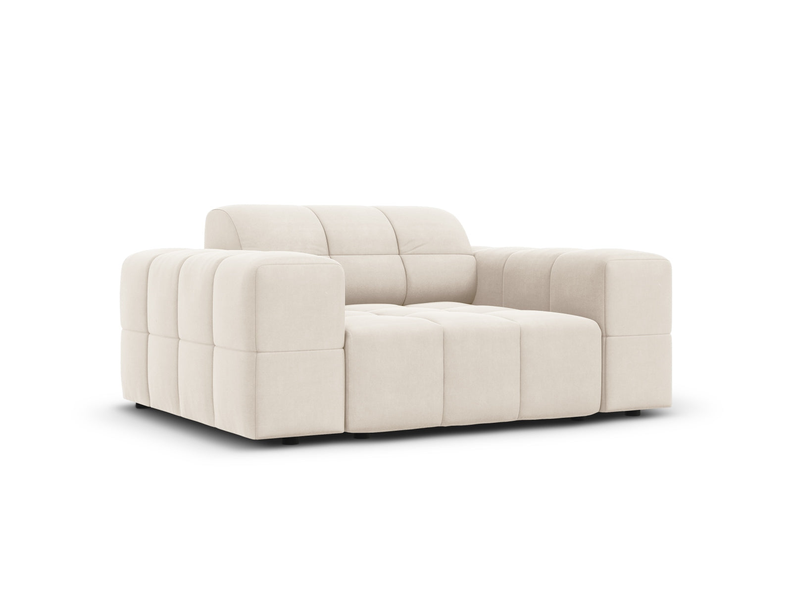 Chicago Velour Sessel 1 Sitz 102cm in Light Beige präsentiert im Onlineshop von KAQTU Design AG. Sessel ist von Cosmopolitan Design