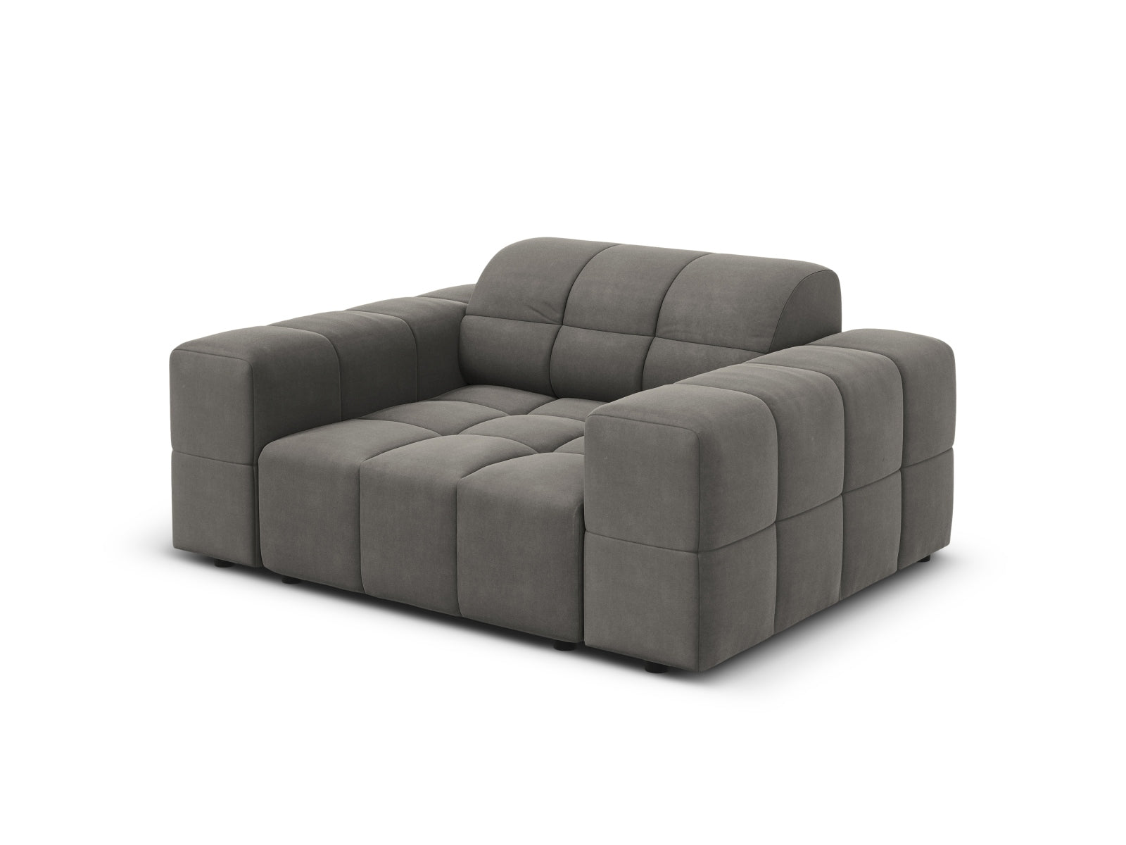 Chicago Velour Sessel 1 Sitz 102cm in Light Grey präsentiert im Onlineshop von KAQTU Design AG. Sessel ist von Cosmopolitan Design