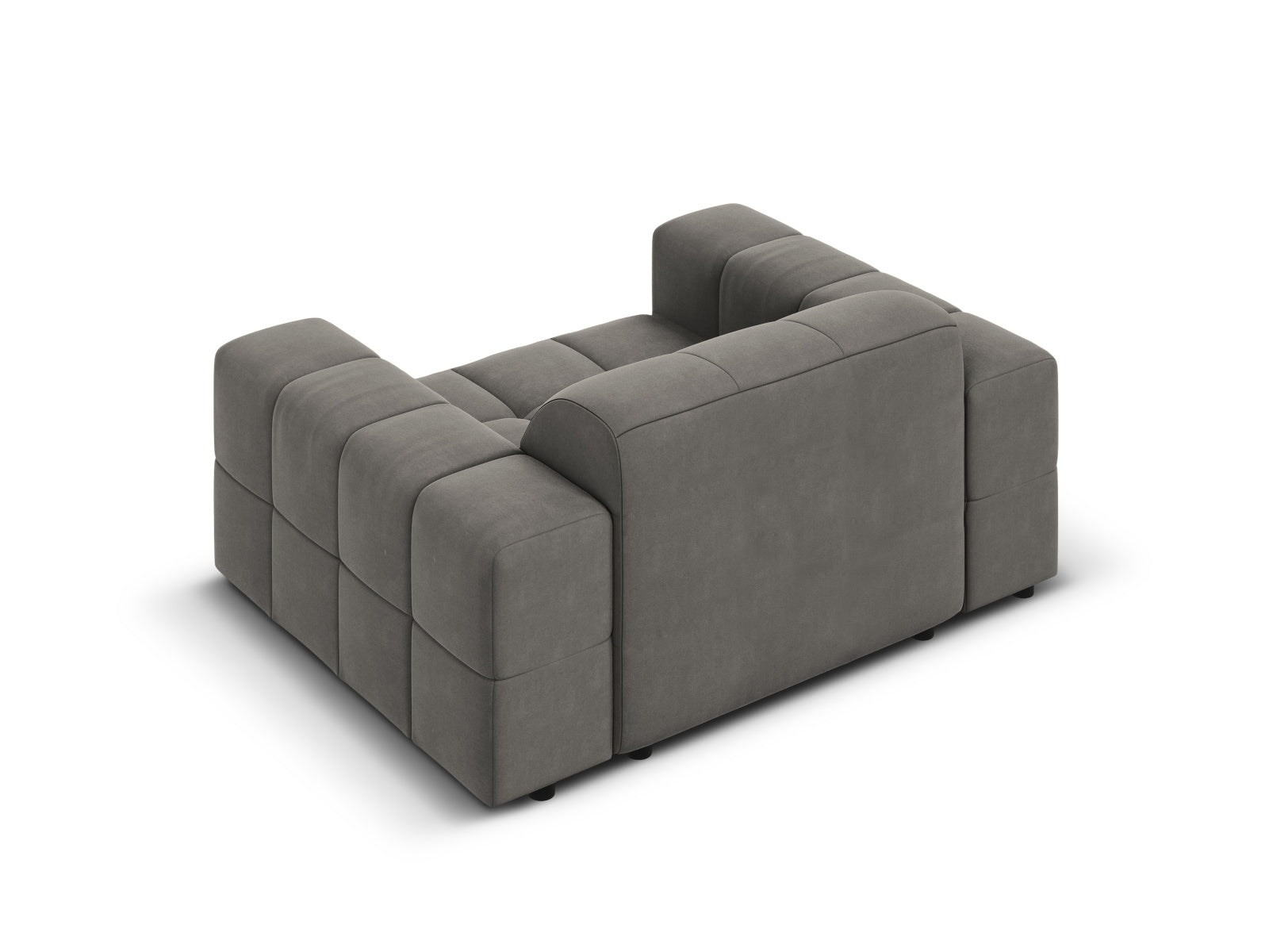 Chicago Velour Sessel 1 Sitz 102cm in Light Grey präsentiert im Onlineshop von KAQTU Design AG. Sessel ist von Cosmopolitan Design